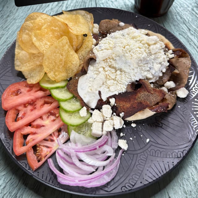 Open-Faced Gyro.